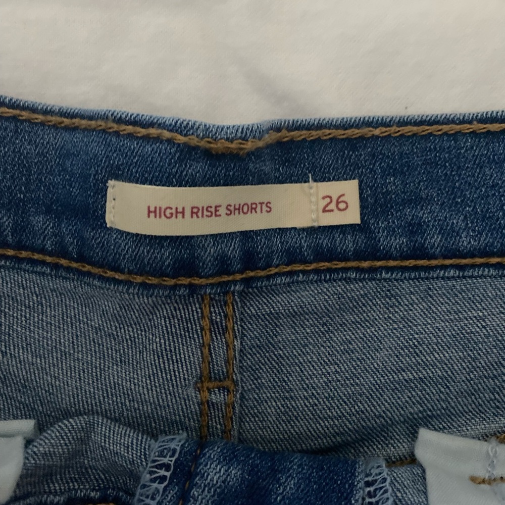 Levi denim jean shorts cut off distress - Picture 3 of 5